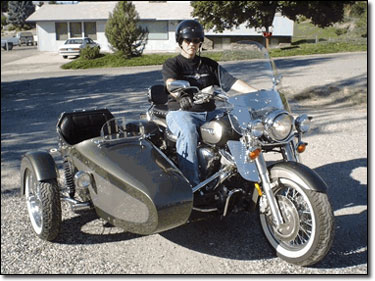 Gerald Tiffany and motorcycle