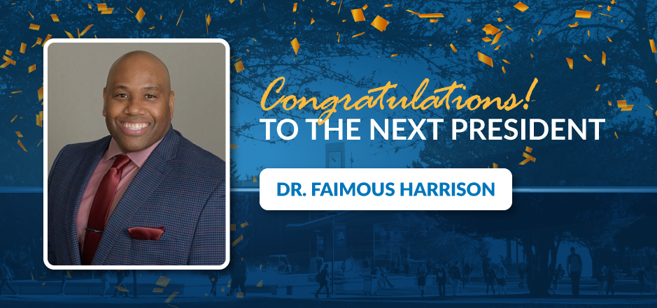 Announcing the new presdient Faimous Harrison