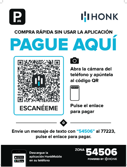 HONK poster en español HONK mobile poster with QR code para escanear