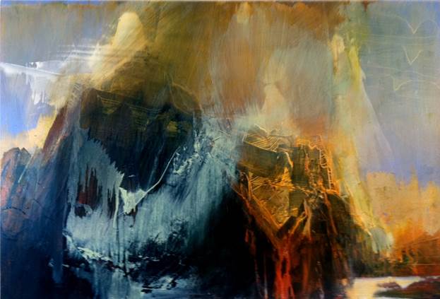 James Lavadour's piece, "Vapor"