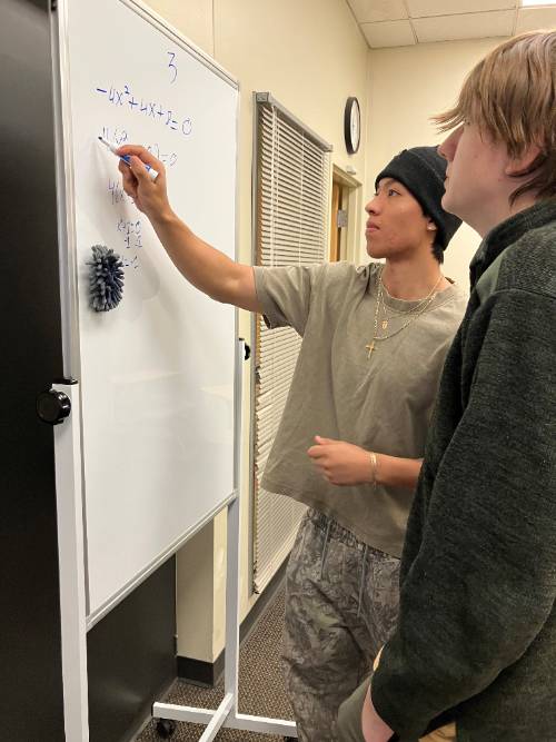 Student studying math Student studying math