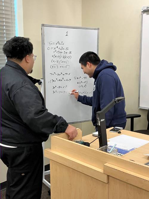 Student studying math Student studying math