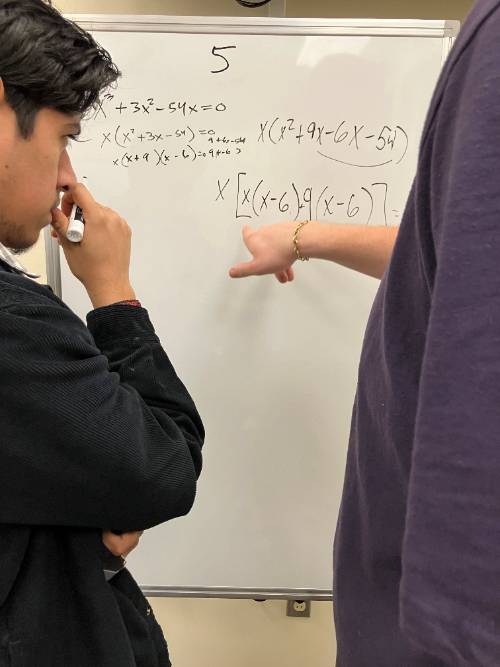 Student studying math Student studying math