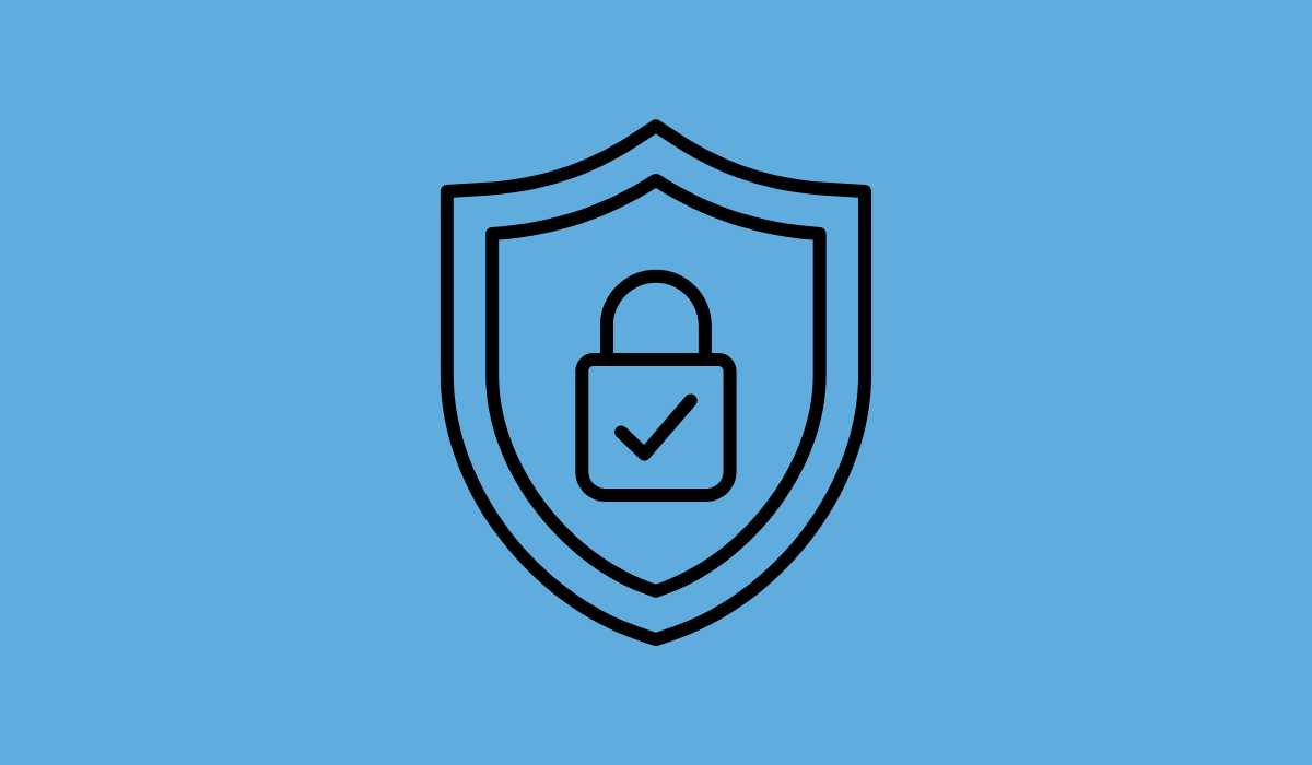icon showing line drawing of security symbol