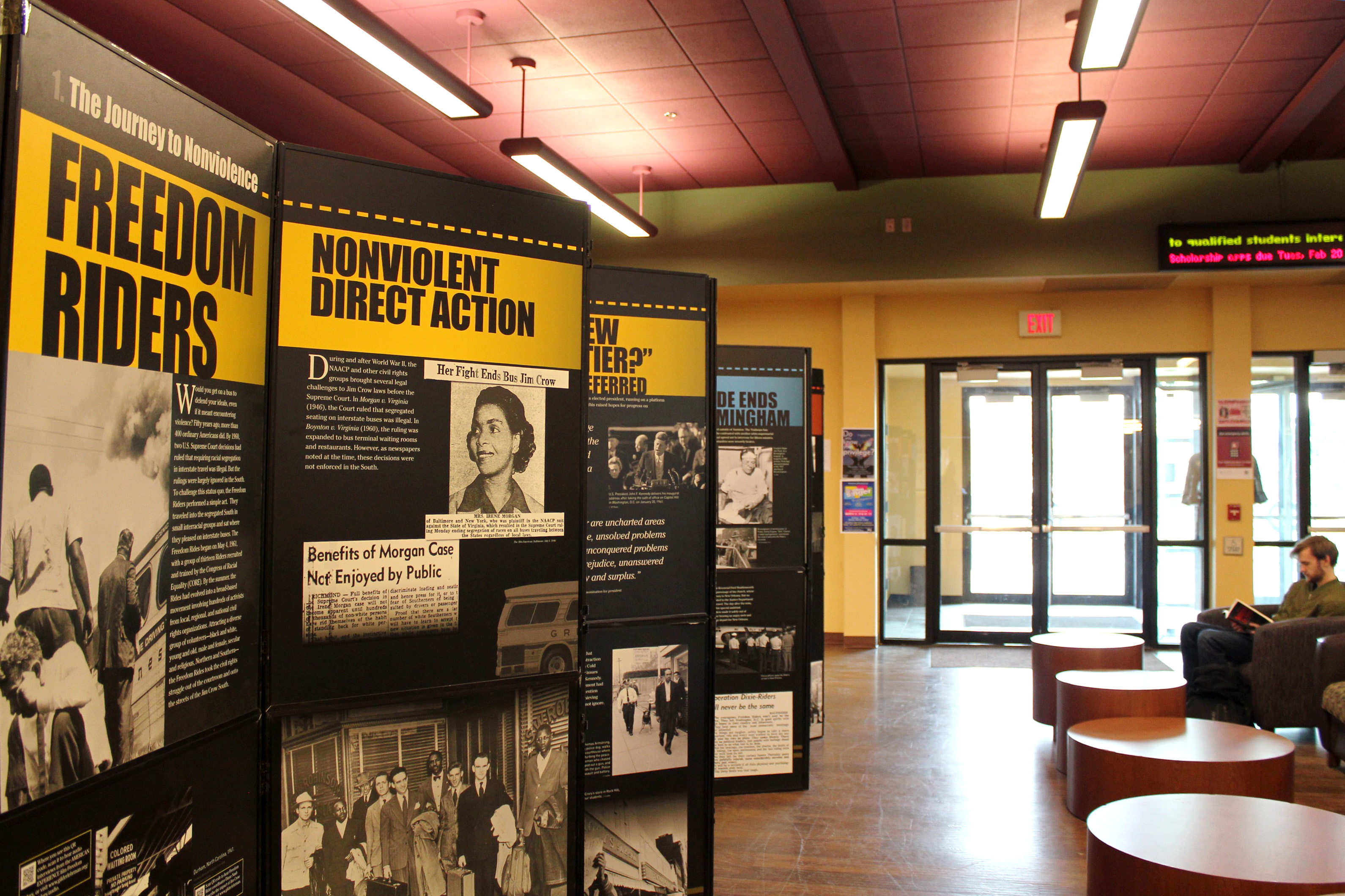 Freedom Riders exhibit on display in Van Tassel Lounge