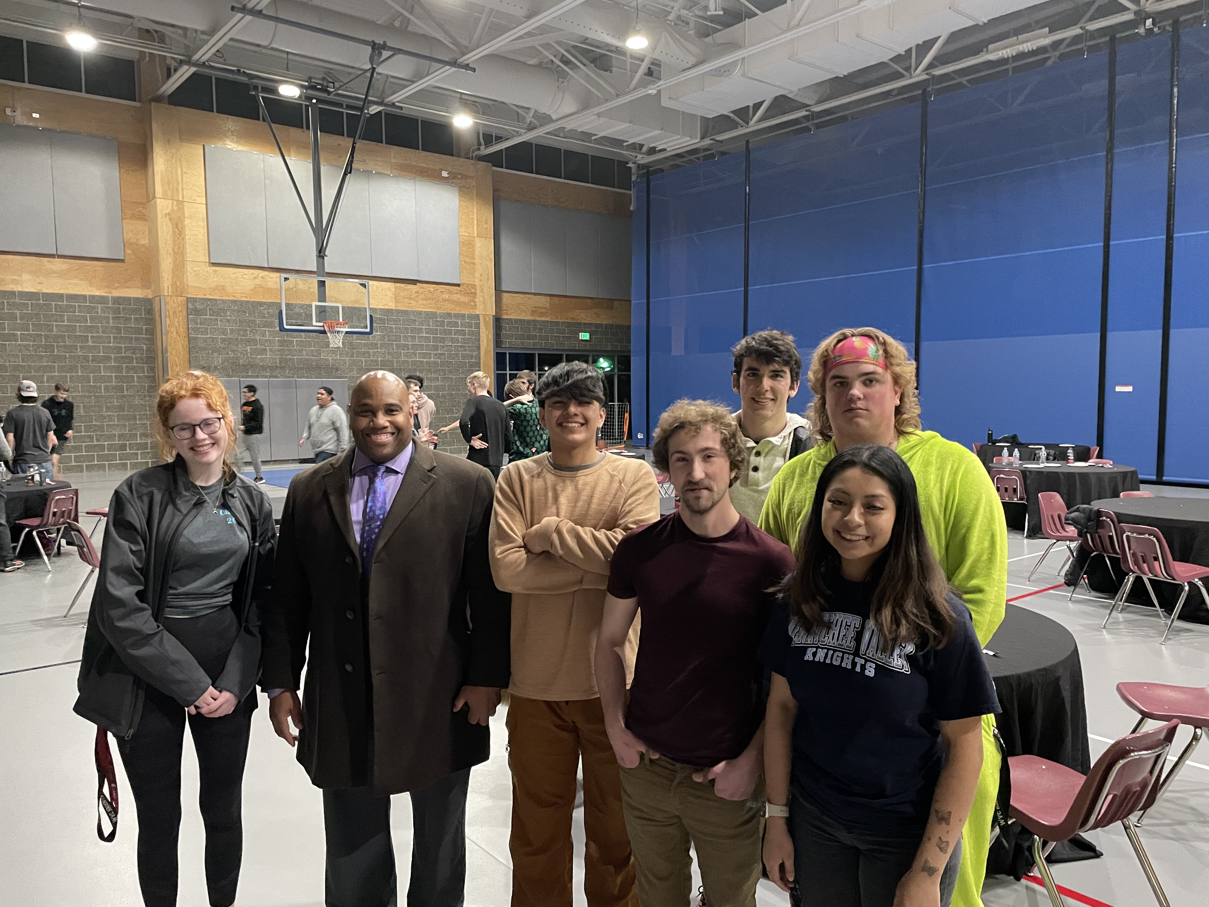 President Faimous Harrison poses with Wenatchee Valley College student senate