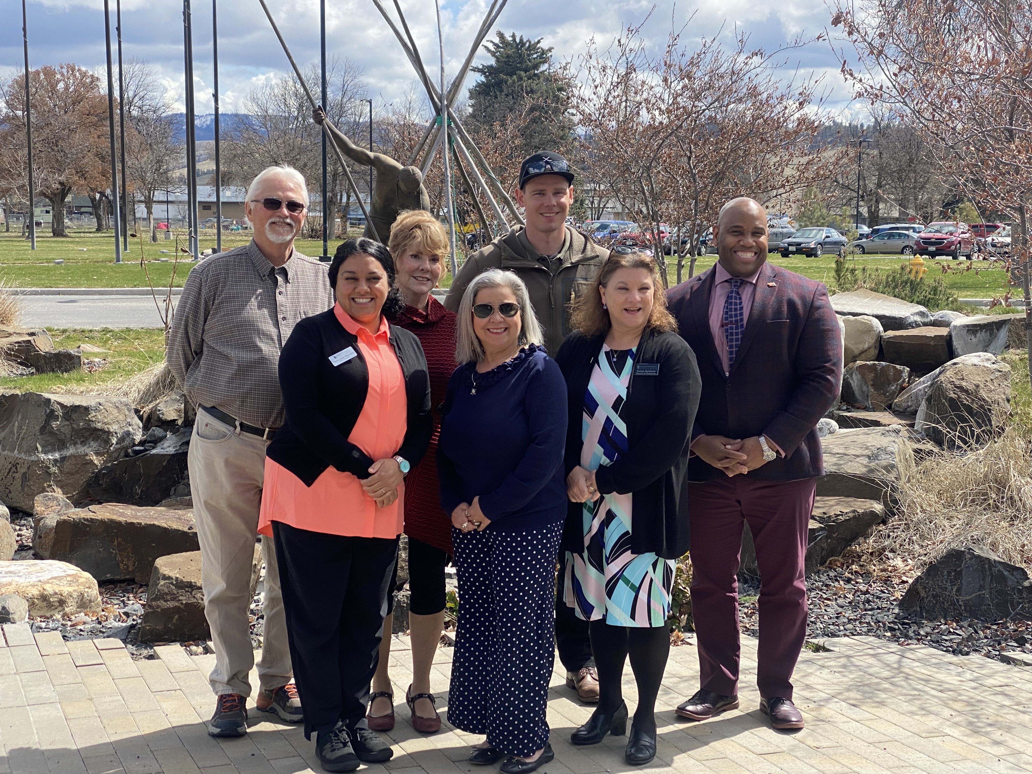 WVC Board of Trustees and college president in Nespelem