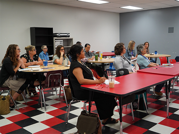 Participants at a 2025 Indian Education Summer Teaching Institute course.